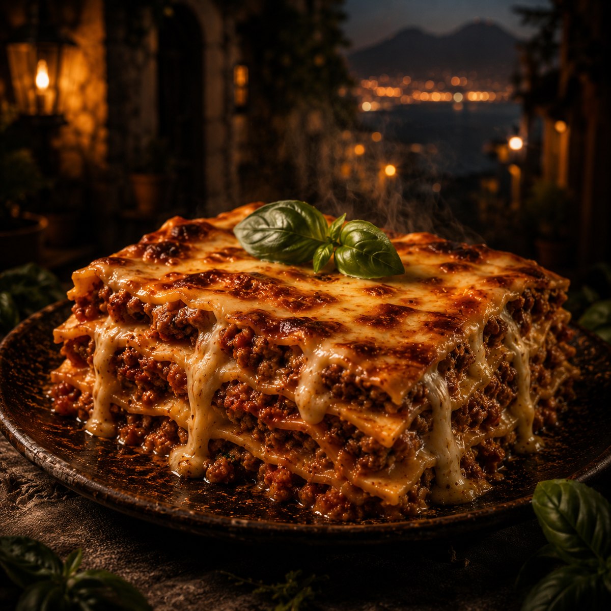 Lasagna calda e filante